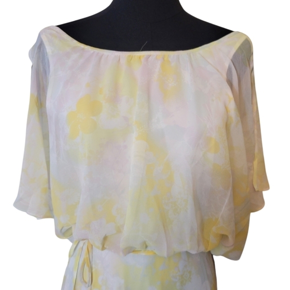 NWT Modcloth Flutter of Flattery Chiffon Midi Dress Size Small - Picture 4 of 7